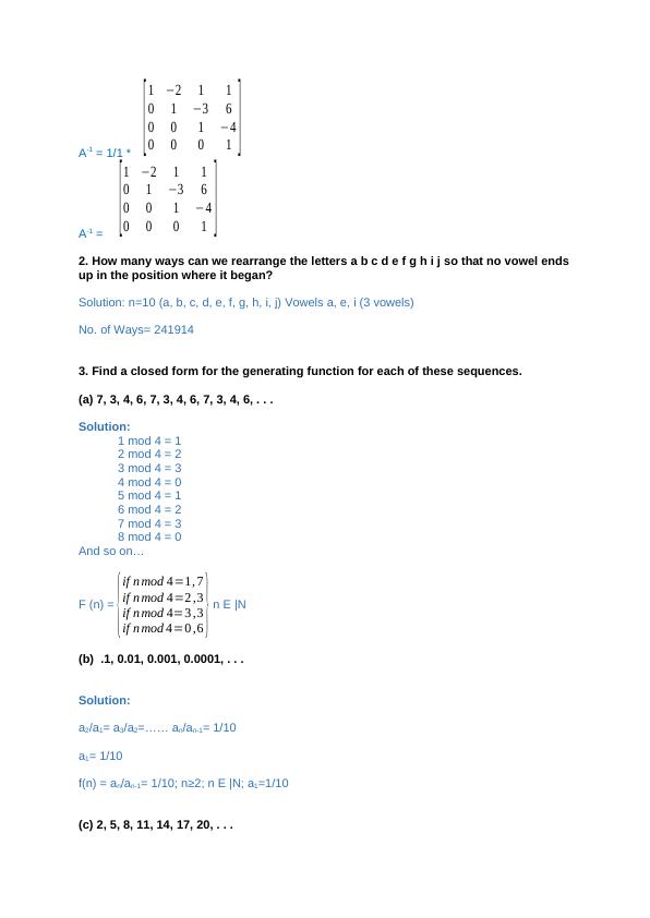 Solved problems on matrices, rearrangement, generating functions, equations, machines and Turing machines_3