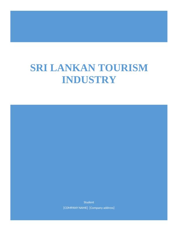 Strategic Issue In Sri Lankan Tourism Industry | Assignment_1
