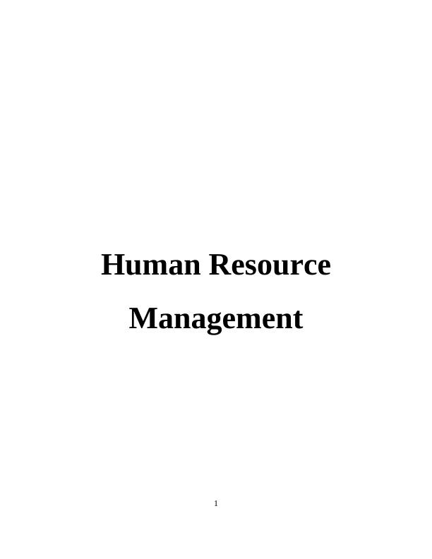 Human Resource Management Report - Tesco & ITV_1