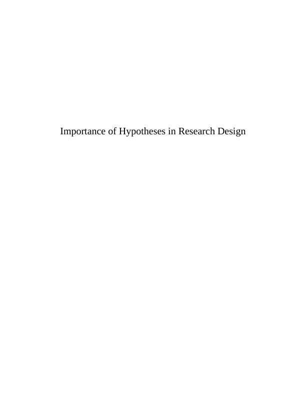 Importance of Hypotheses in Research Design  PDF_1