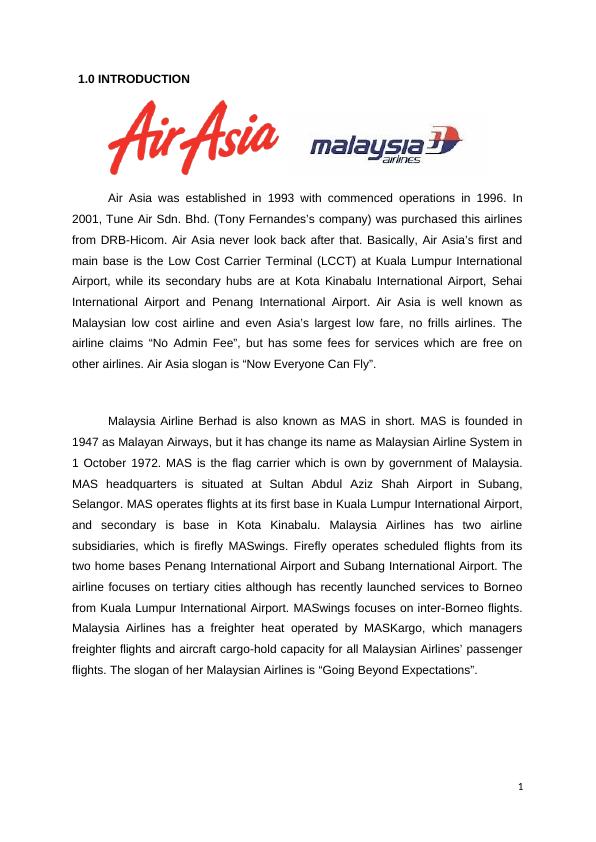 Comparison between Air Asia and Malaysia Airlines_1