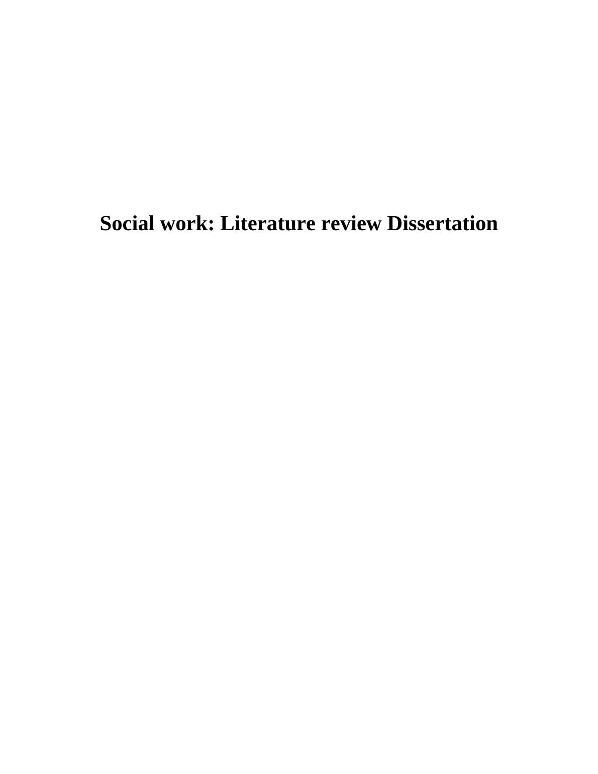 social-work-literature-review-dissertation