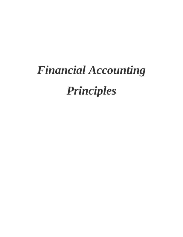 financial accounting 1 assignment