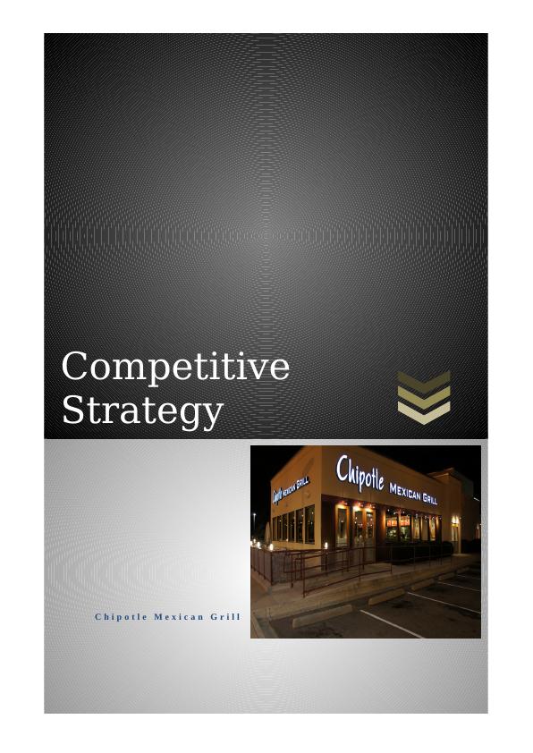 Competitive Strategy Assignment :Fast Casual Industry_1