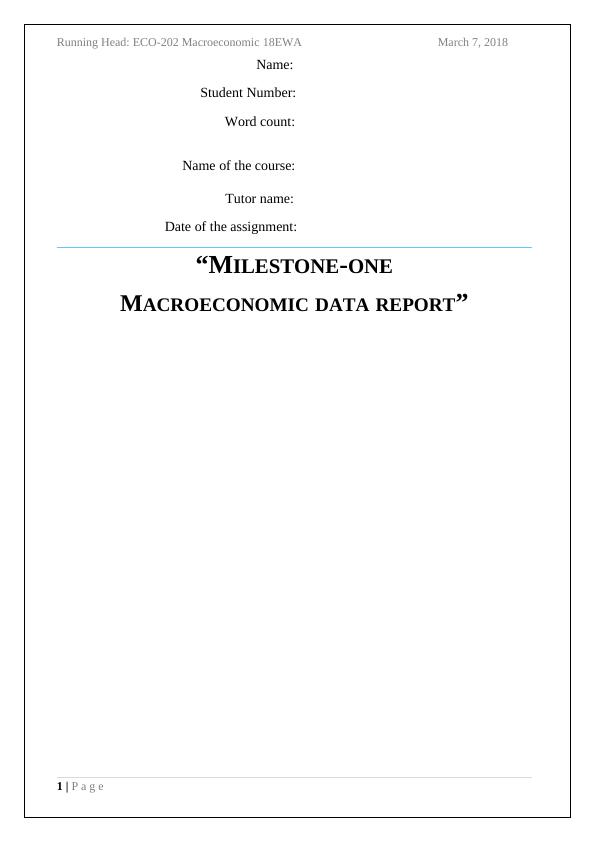 ECO202 Macroeconomics Assignment_1