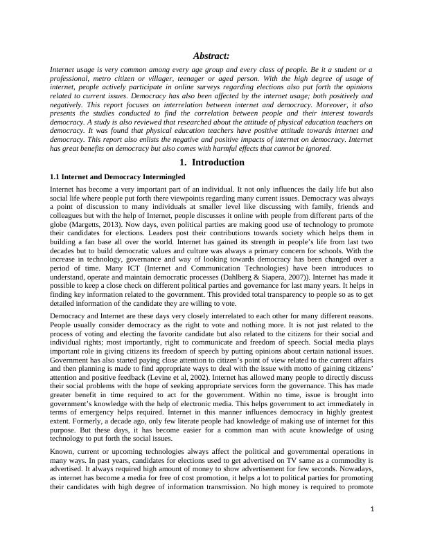 Research Report On Democracy & Internet_2