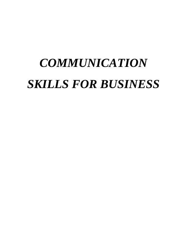 Assignments: Business Communication Skills_1