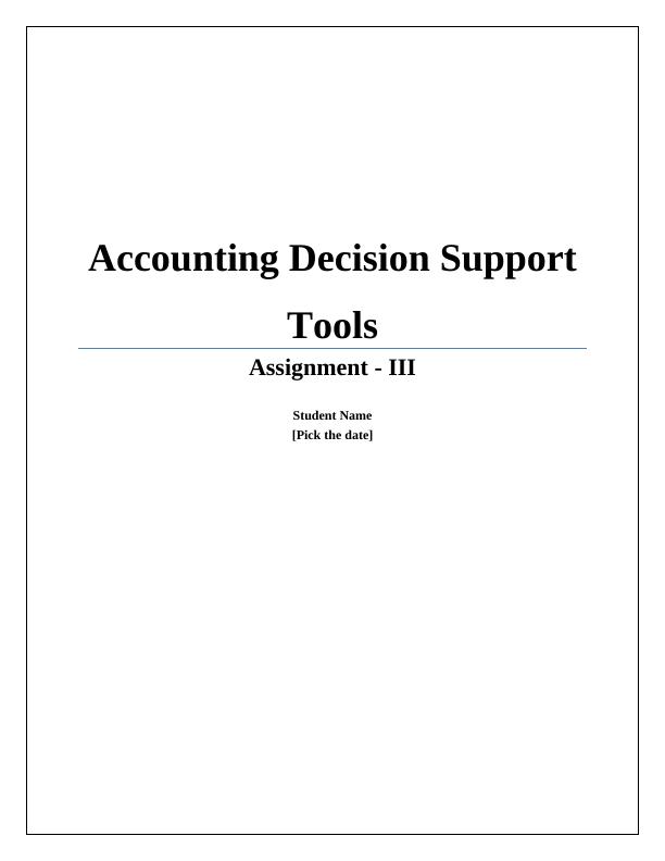 Accounting Decision Support Tools_1