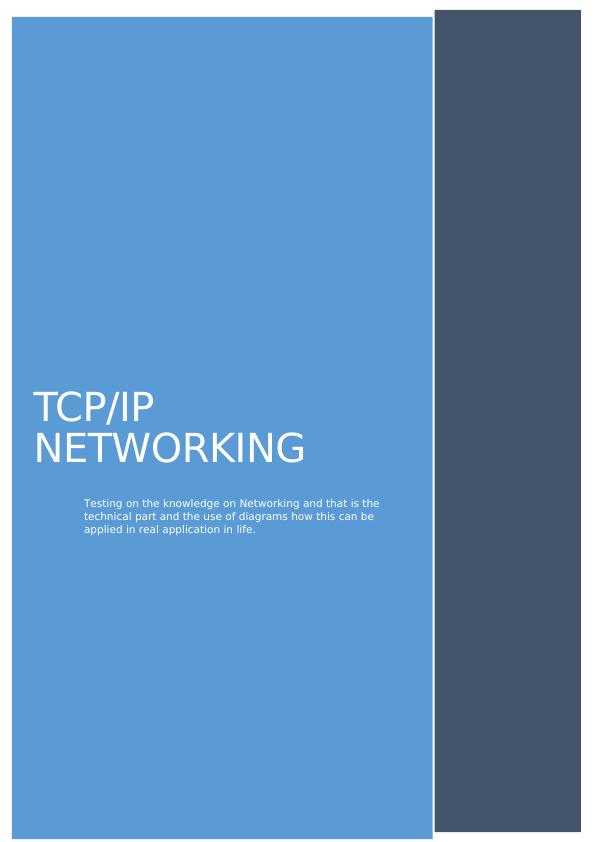 ITC542 - Internetworking with TCP/IP_1