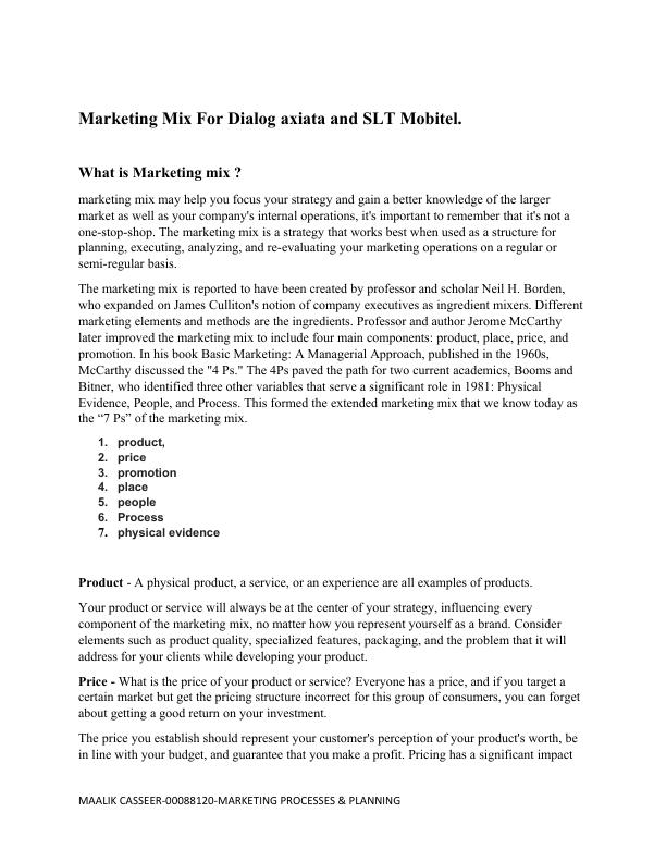 Marketing Process And Planning of Multiple Fields_8