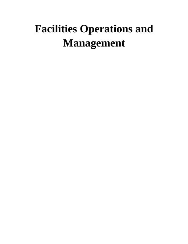 assignment of facilities management