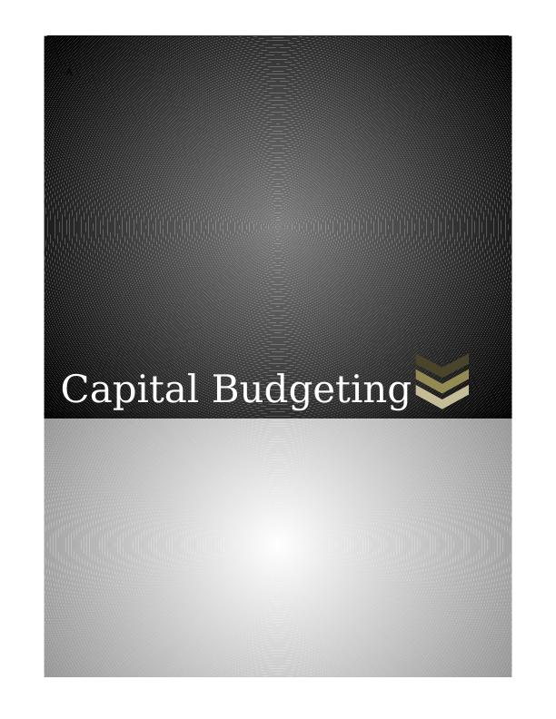 Assignment on Finance - Capital Budgeting_1