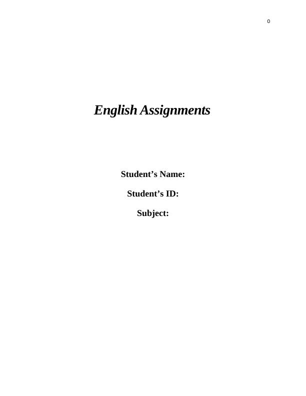 English Assignments_1