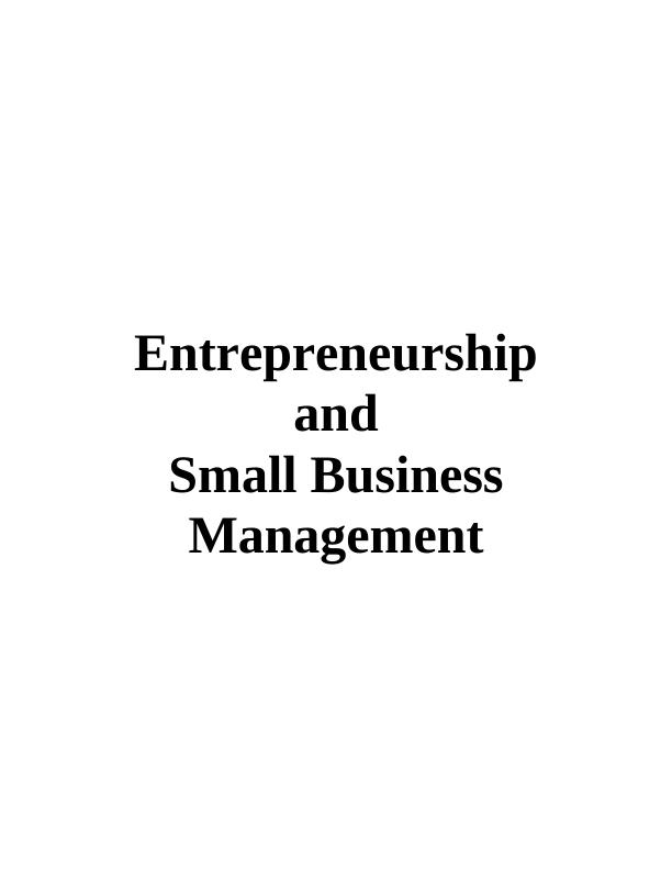 Entrepreneurship & Small Business Management Aspects_1