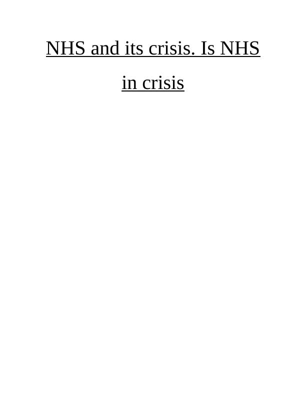 NHS Crisis: Impact of COVID-19 on National Health Services_1