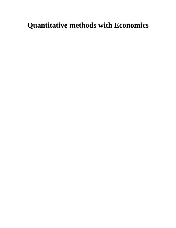 Quantitative Methods with Economics Assignment_1