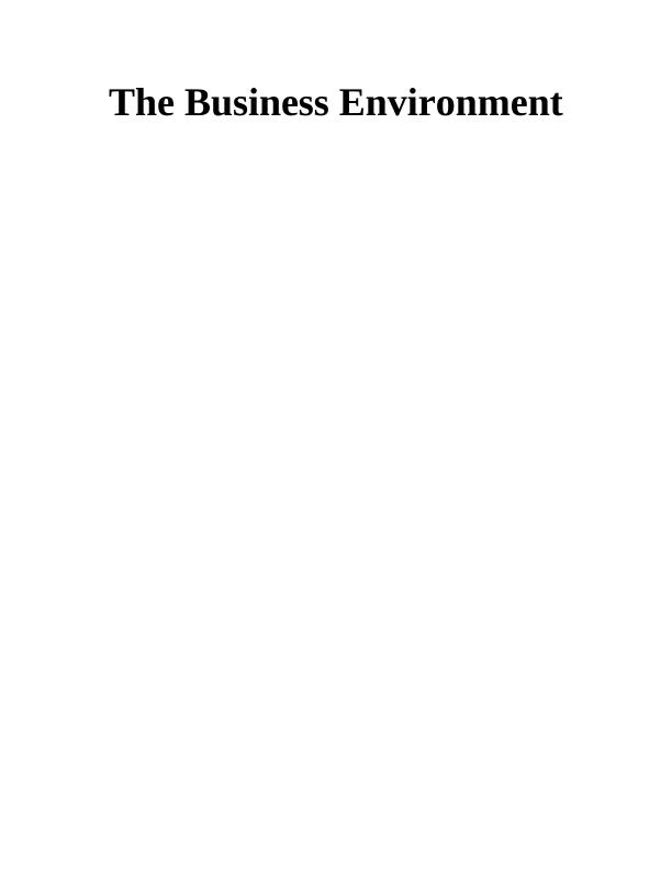 Assignment on Business Environment - British Airways & TESCO_1