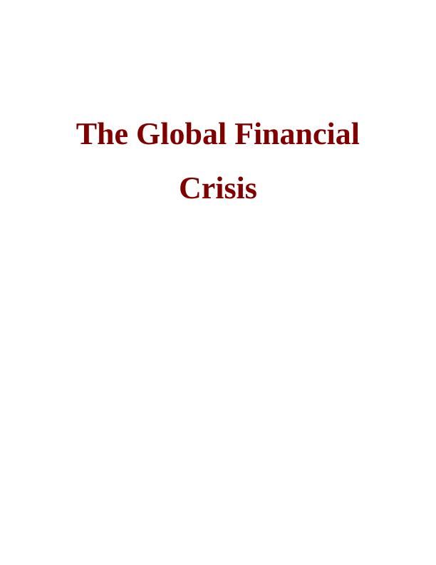 The Global Financial Crisis_1