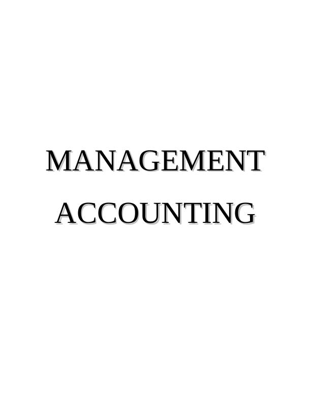 Management Accounting Assignment Solved  - Jupiter PLC_1