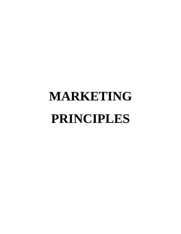 Report on Principles of Marketing_1