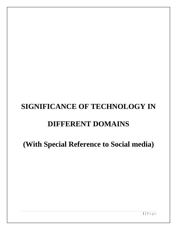 Significance of Technology in Different Domains_1