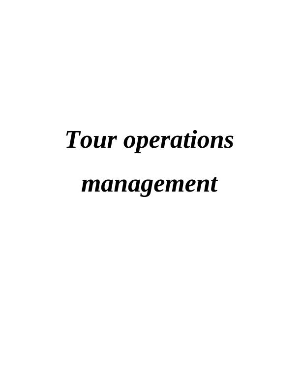 Tour Operations Management Report Sample_1