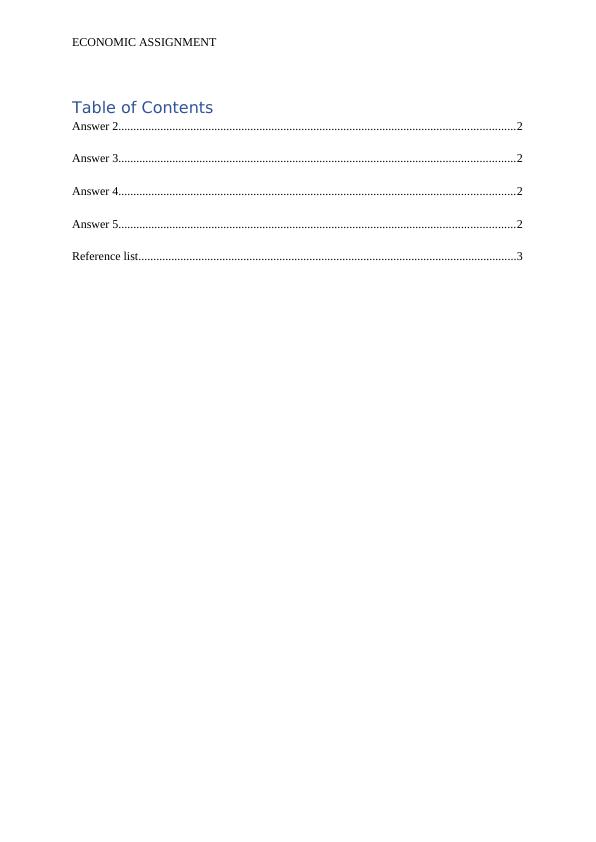 ECONOMIC ASSIGNMENT Economics Assignment Name of the student Name of the university_2