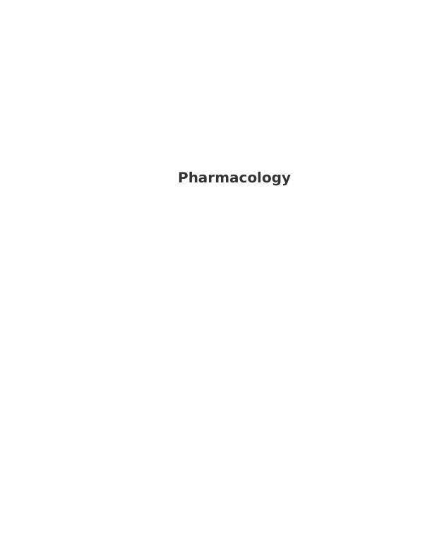 Pharmacology Assignment Solution_1
