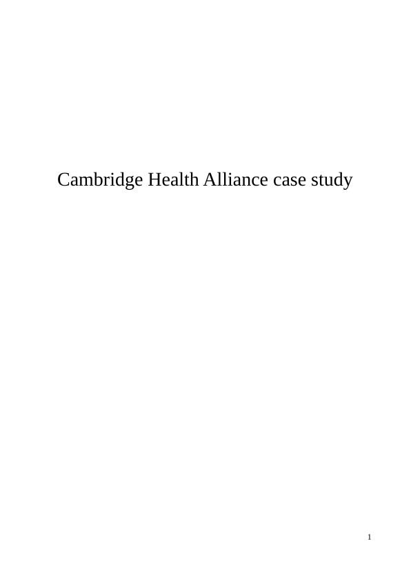 alliance case study pdf