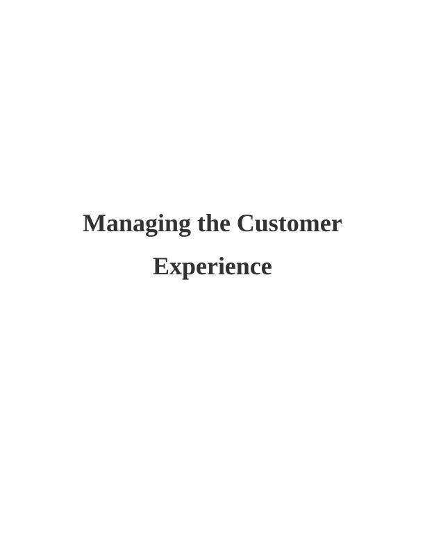 Managing the Customer Experience Assignment Copy_1
