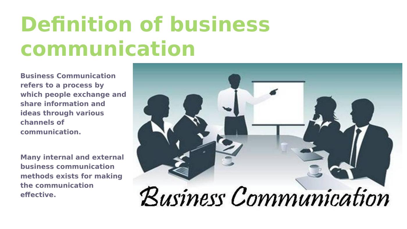 Business Communication Through Various Channels