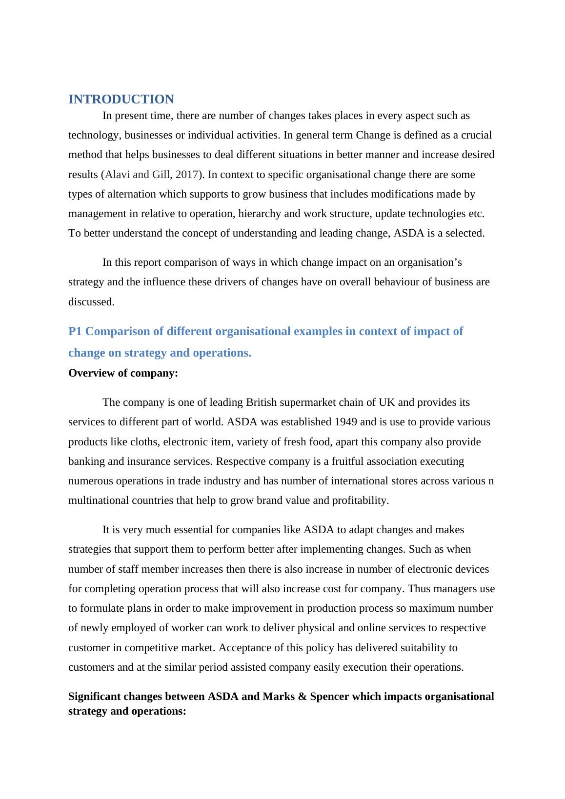 understanding and leading change hnd assignment