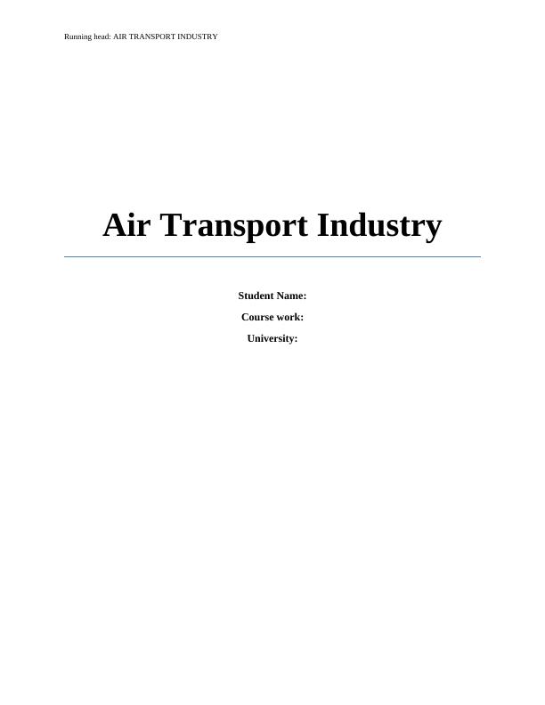 Air Transport Industry: An Oligopoly Market_1