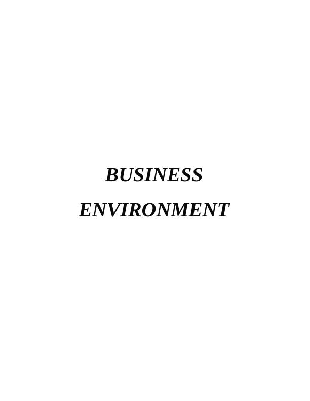 Business Environment Report - Mark and Spencer_1
