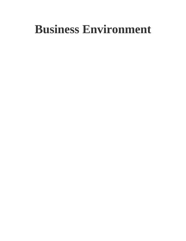 Business Environment Assignment - Burberry Group PLC_1