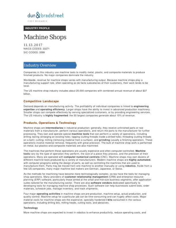 Industry Analysis Report for Machine Shops_2