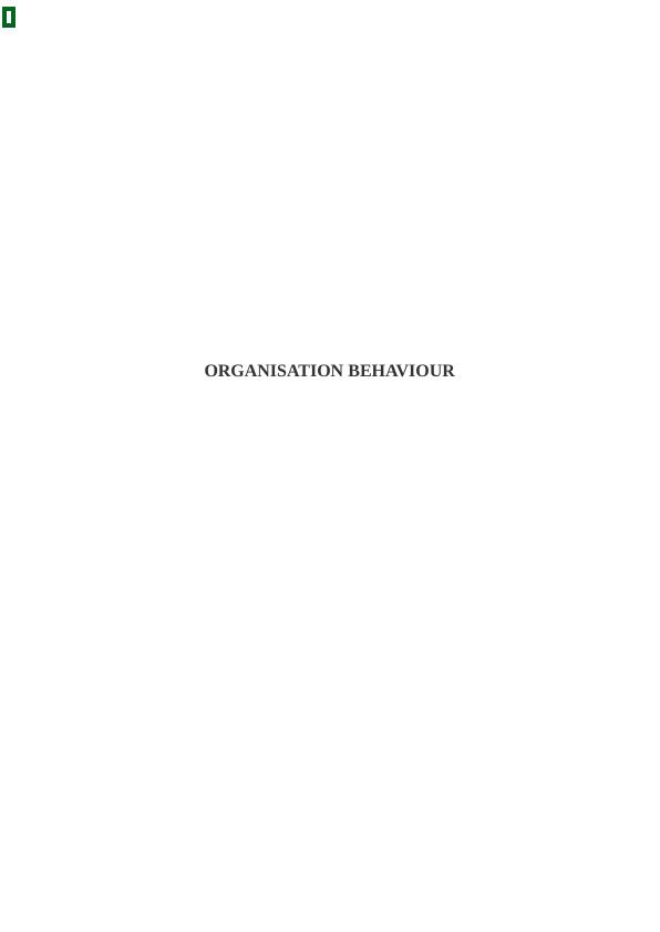 Report on Organization Behavior Enterprise_1