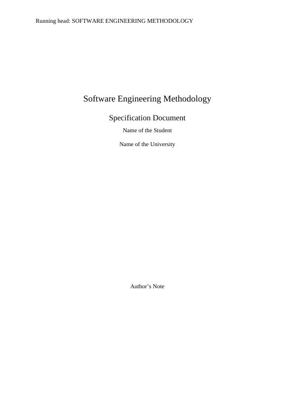 Software Engineering Methodology Specification Document_1