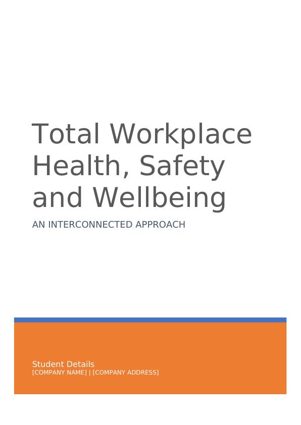 Total Workplace Safety and Health