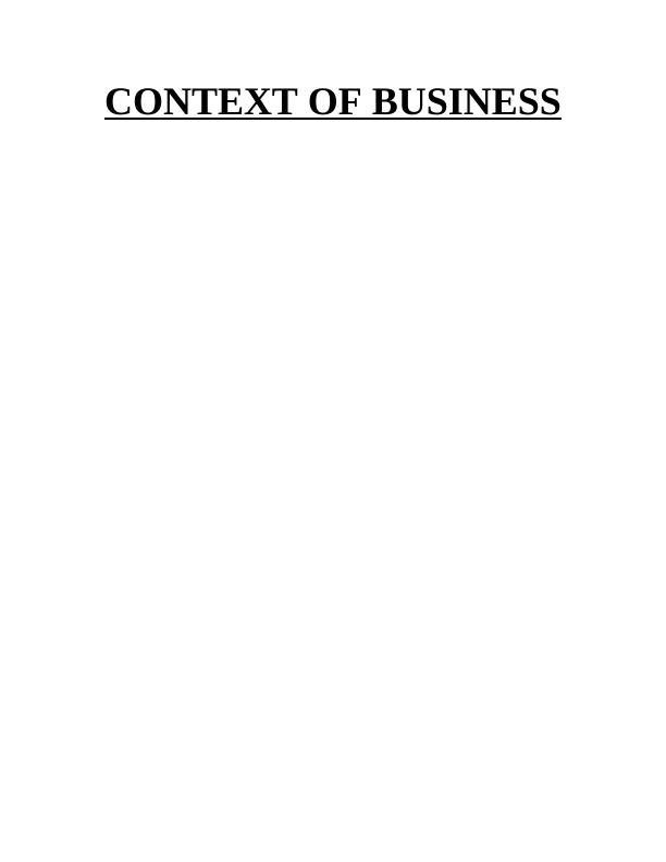 Context of Business - Assignment  Sample PDF_1