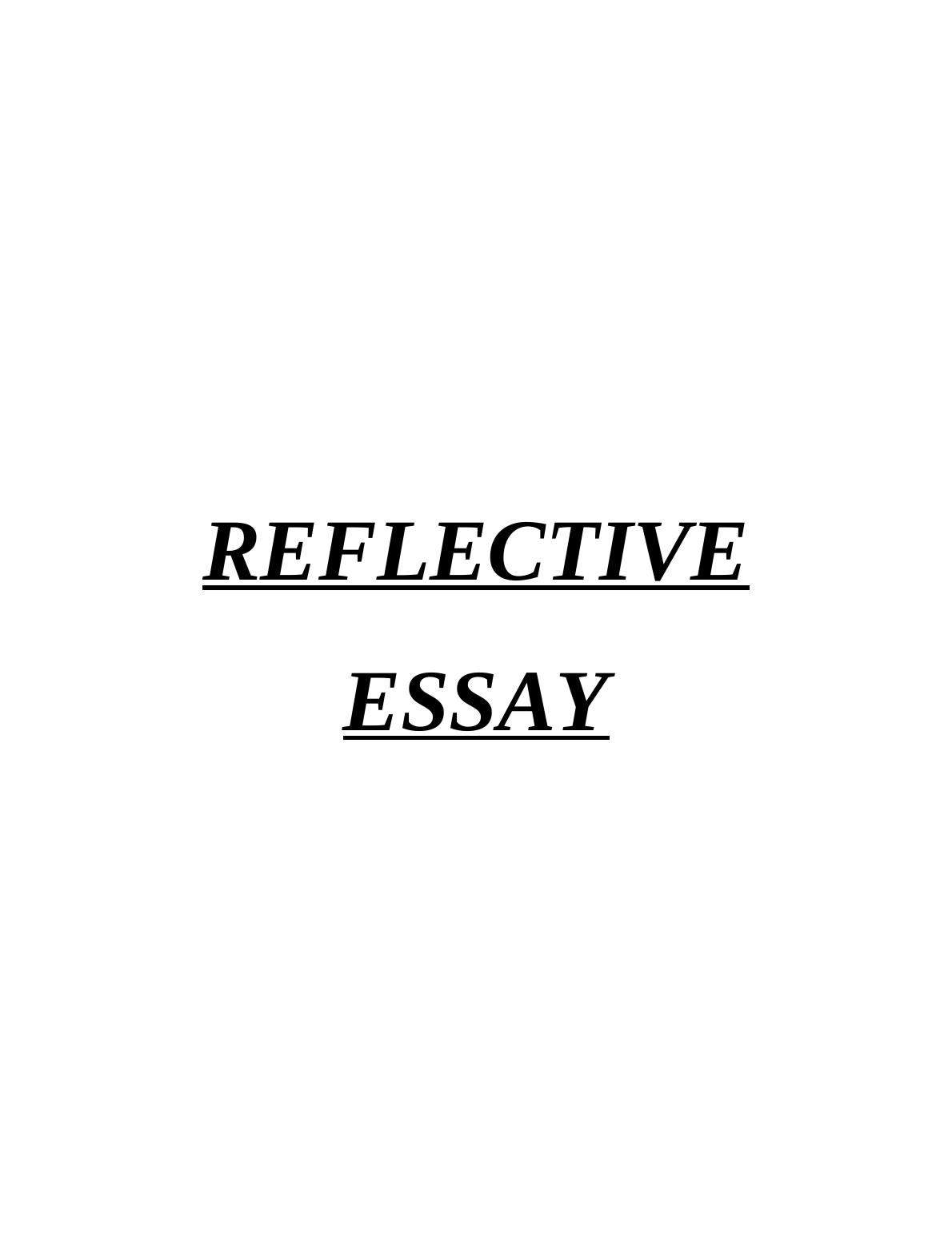 project management reflective essay