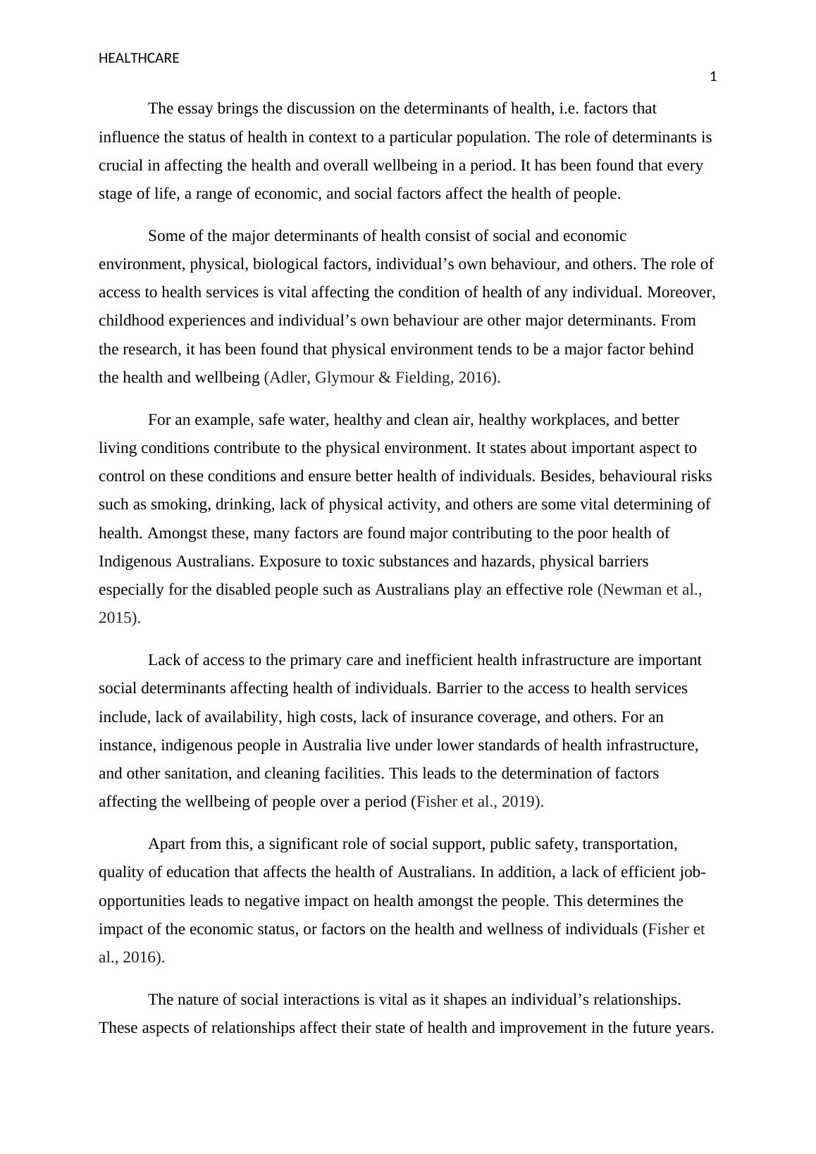 Essay about Healthcare 2022_2