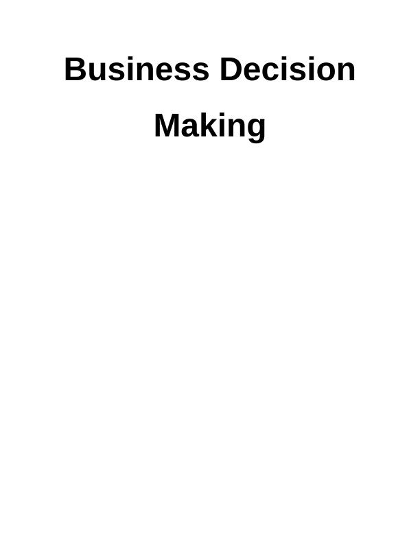 PDF Business Decision Making_1
