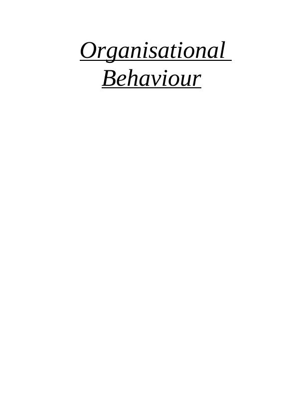 Organisational Behaviour and Performance_1