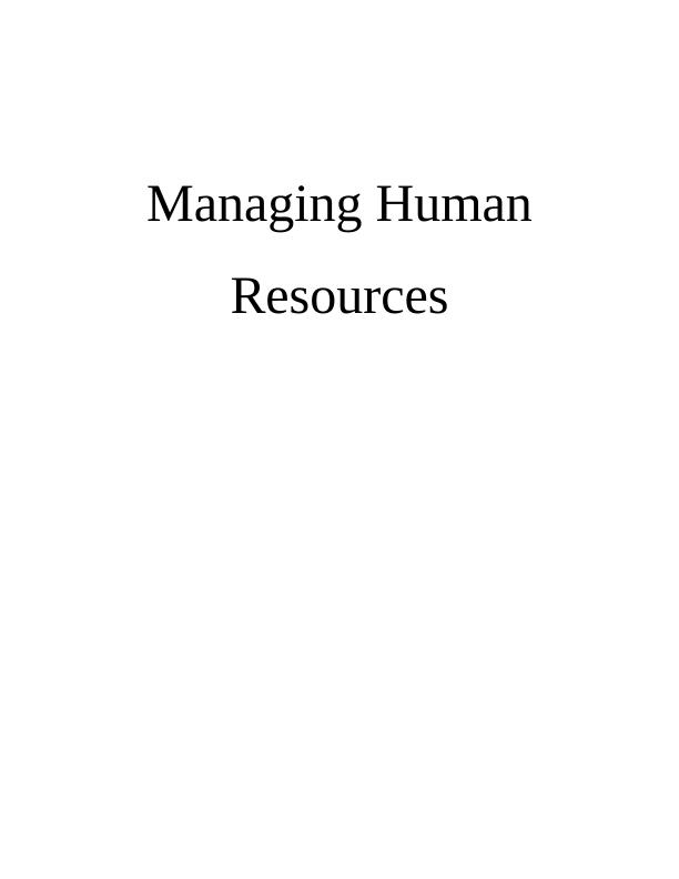 Managing Human Resources in Health and Social Care_1