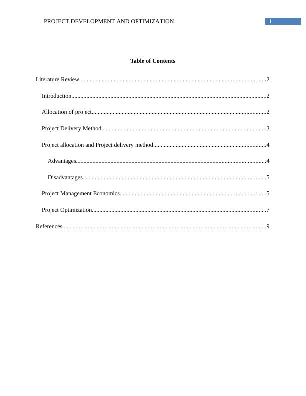 Project Development and Optimization - Assignment PDF_2