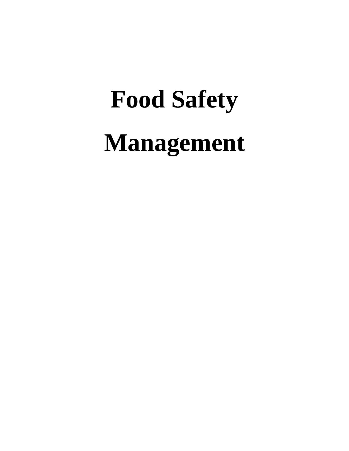 Food Safety Management - Prezzo_1