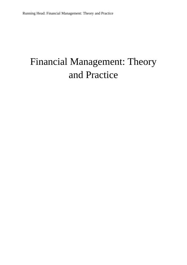 Financial Management - Assignment Sample_1