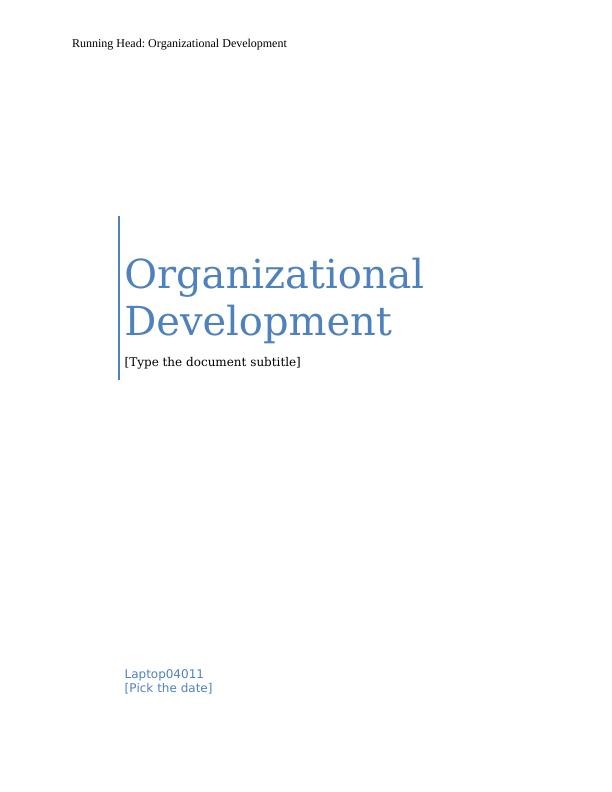 research paper on organizational development pdf