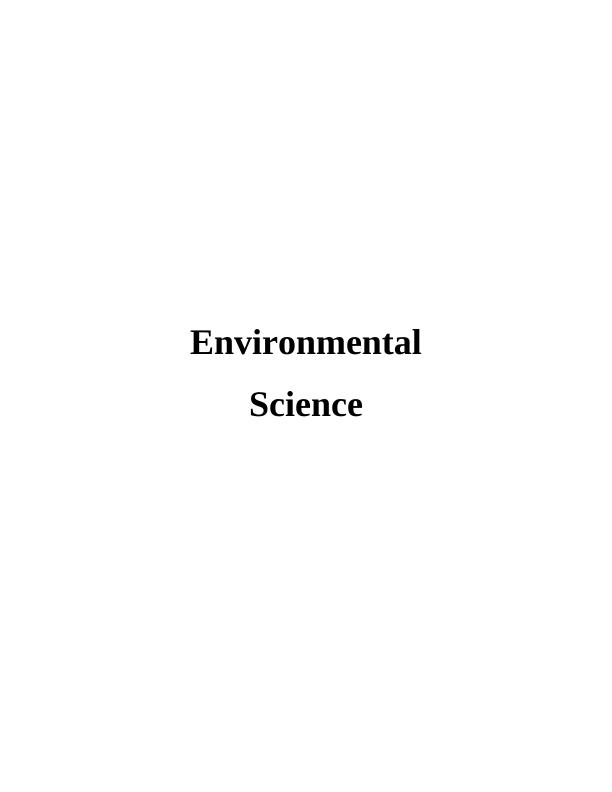 Environmental Science Assignment - Doc_1